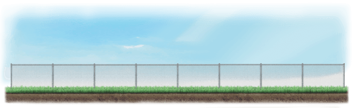 A level fence installed on level ground in Houston, Texas